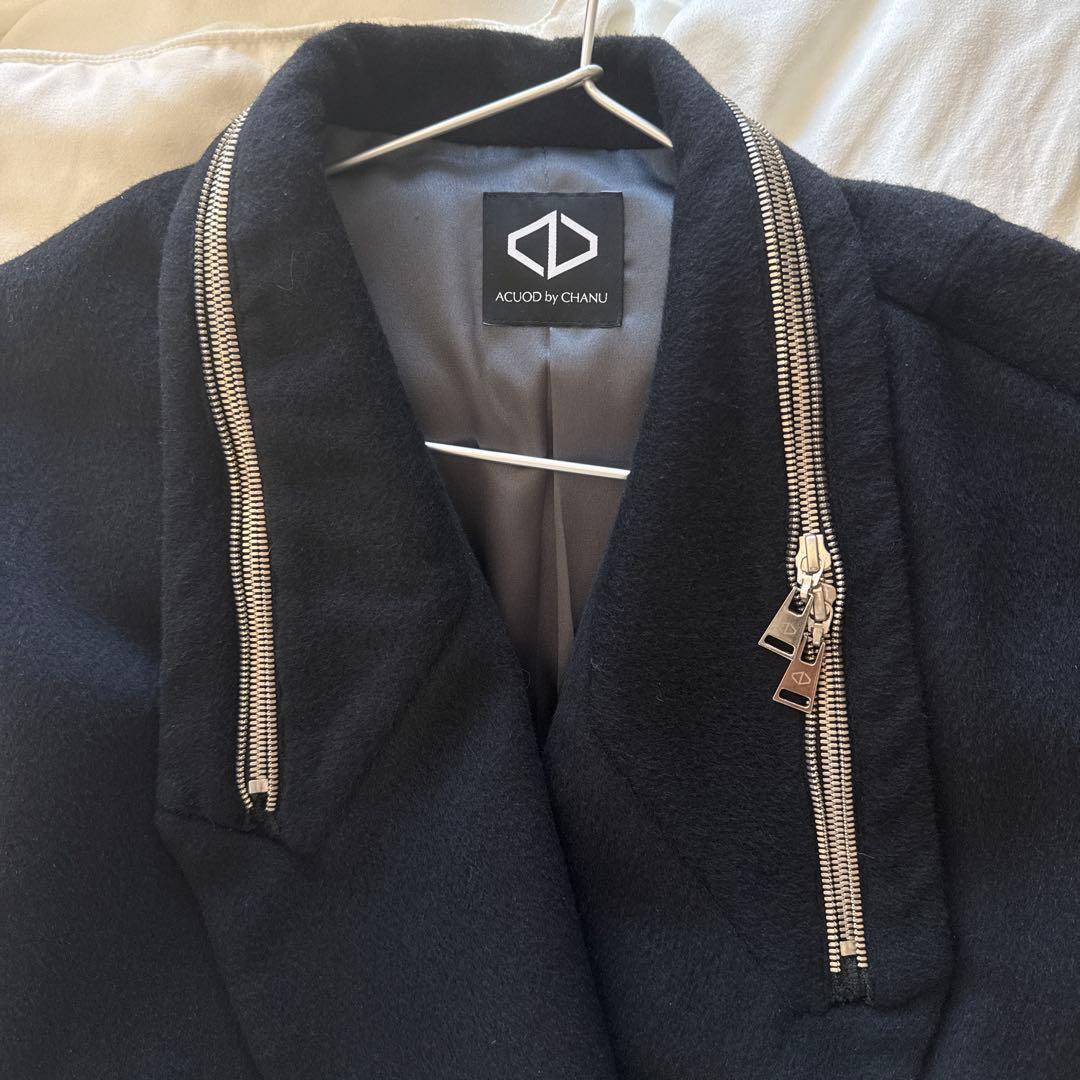 ACUOD by CHANU ブラック チェスターコート