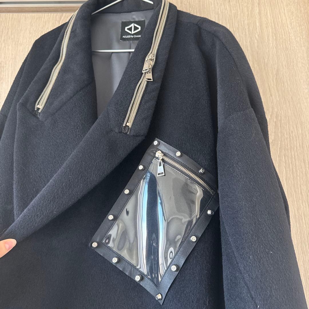 ACUOD by CHANU ブラック チェスターコート