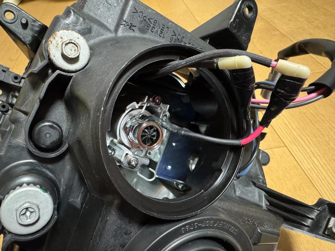 【7】L880Kコペン ヘッドライト ウレタン塗装してLED改装済み