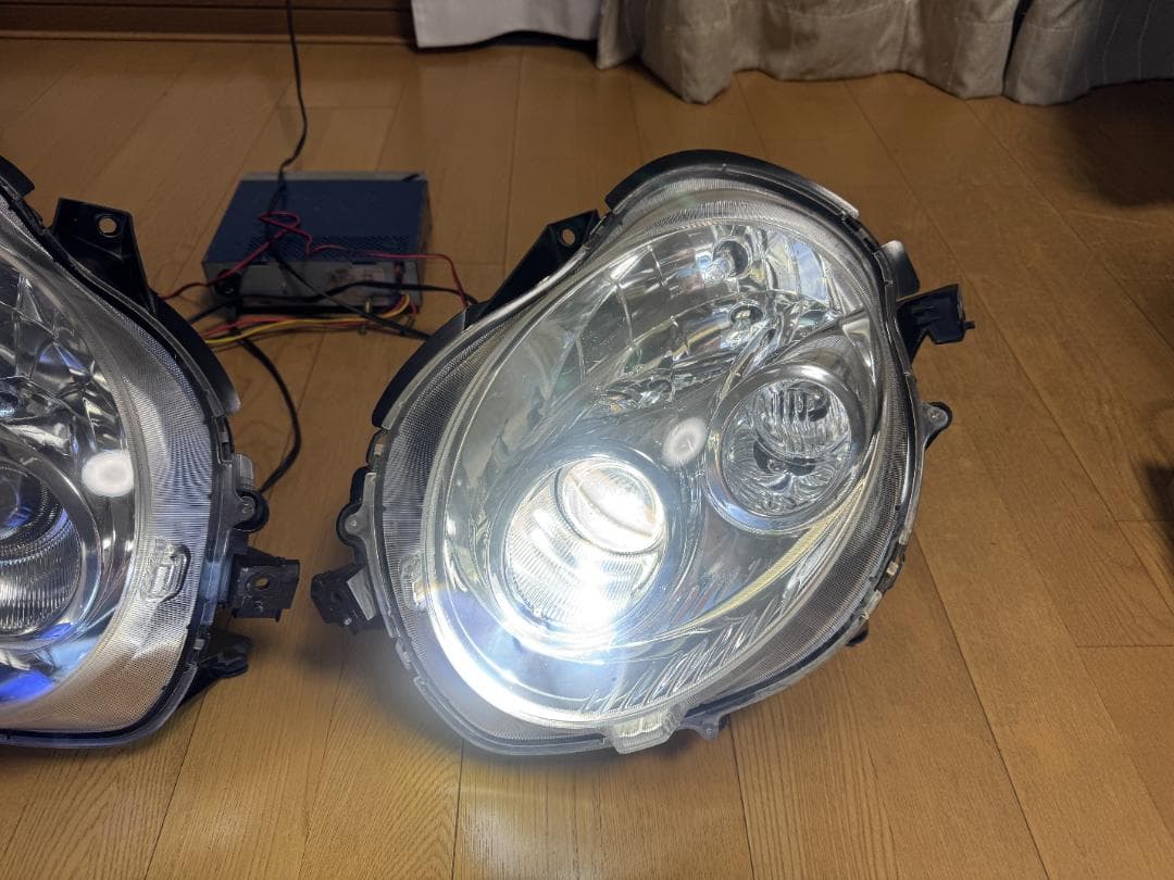 【7】L880Kコペン ヘッドライト ウレタン塗装してLED改装済み