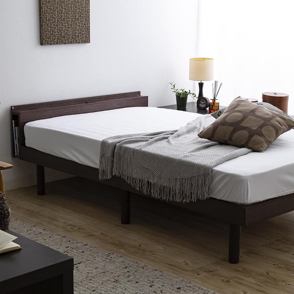 アイリス ベッドフレーム すのこベッド シングル ウォールナット TKSB-S