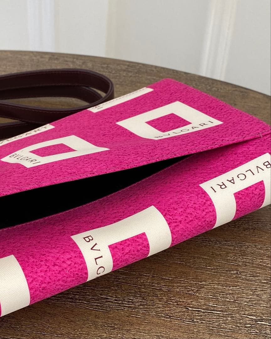 【希少・美品】BVLGARI ブルガリ ヴィンテージ クラッチバッグ ピンク