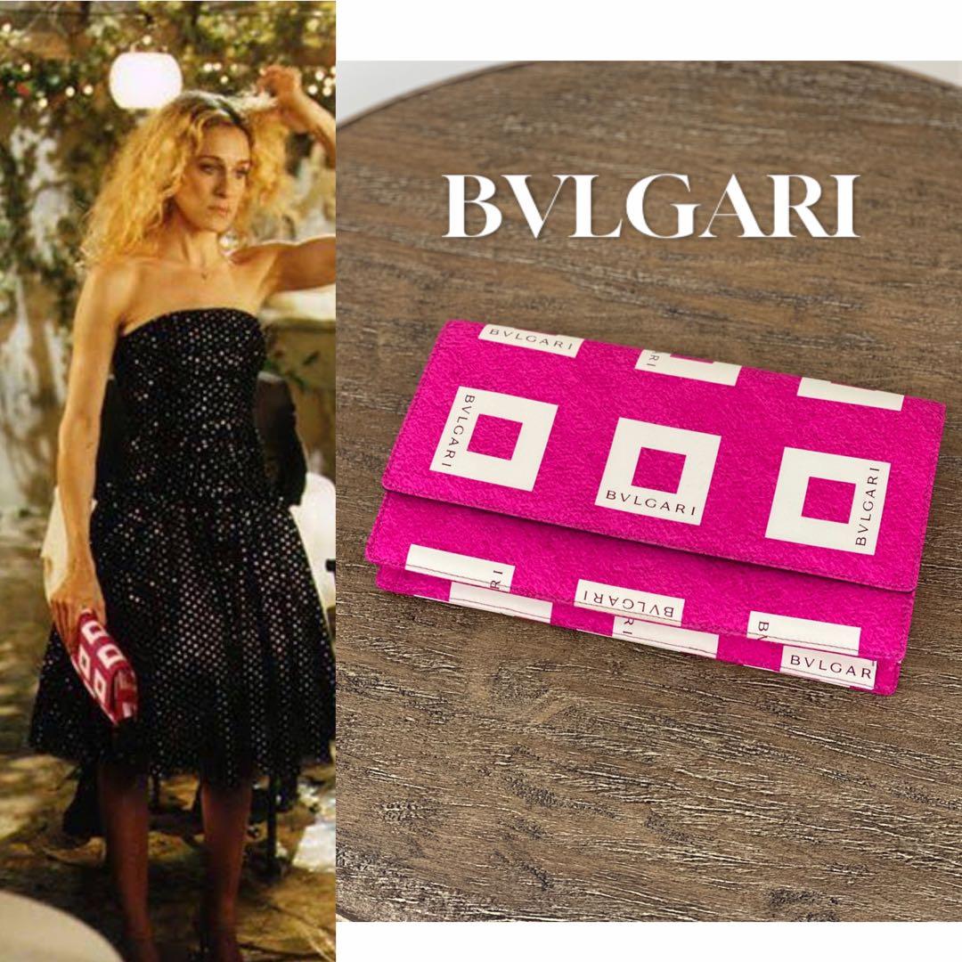 【希少・美品】BVLGARI ブルガリ ヴィンテージ クラッチバッグ ピンク