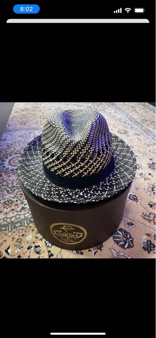 （シンさん専用）パナマ帽　Borsalino 銀座トラヤ黒と白