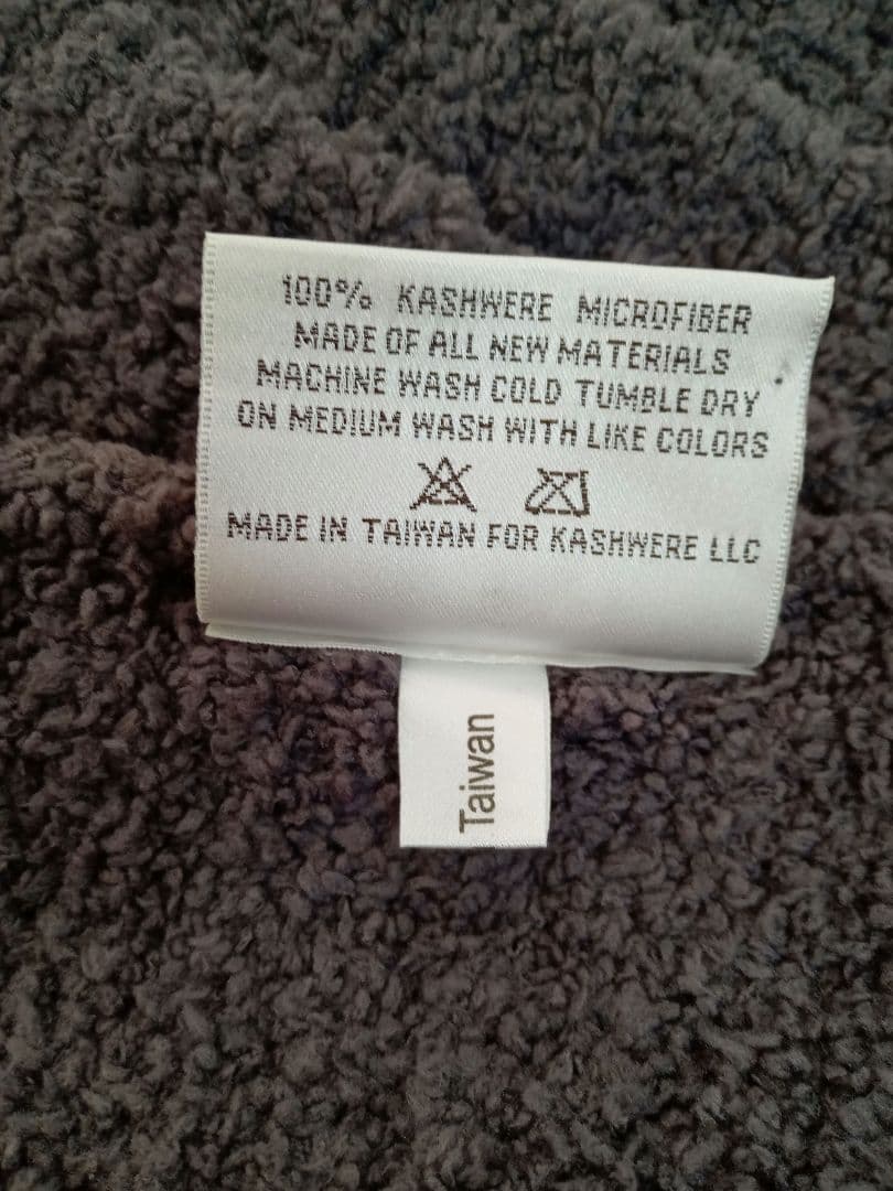 kashwére パープルグレー ブランケット