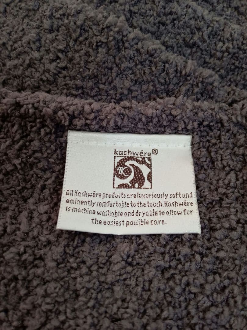 kashwére パープルグレー ブランケット