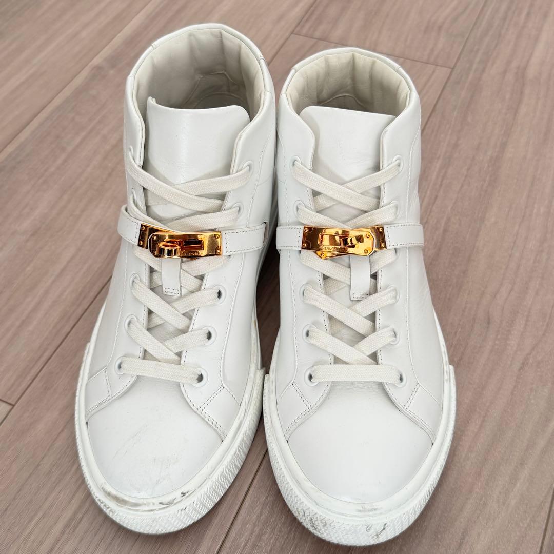 HERMES エルメス　ハイカットスニーカー　ケリーバックル38（25.0cm）