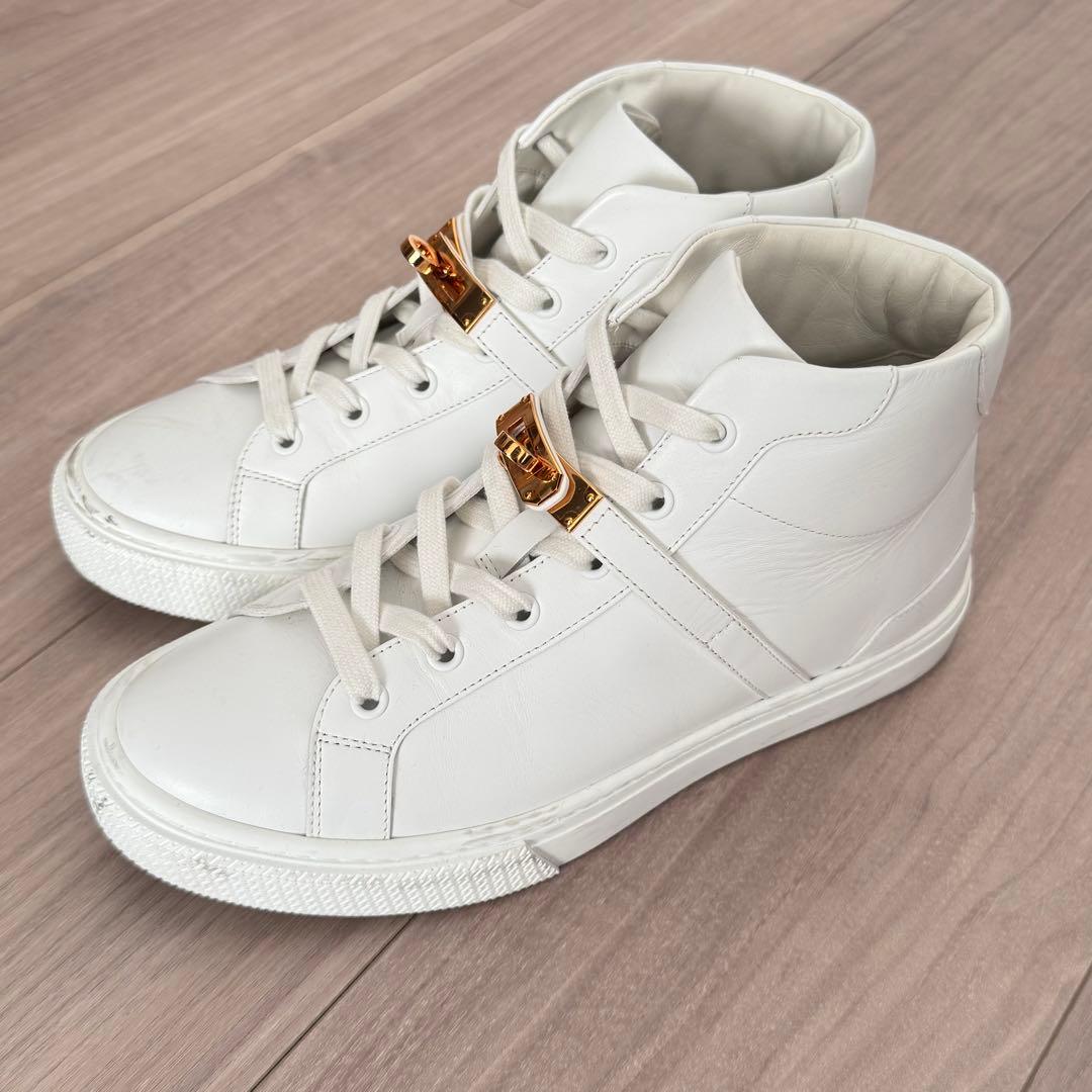 HERMES エルメス　ハイカットスニーカー　ケリーバックル38（25.0cm）