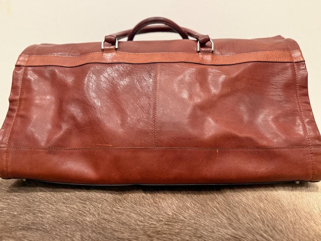 本革 ボストンバッグ 北欧 Saddler 高級ガーメントバッグ