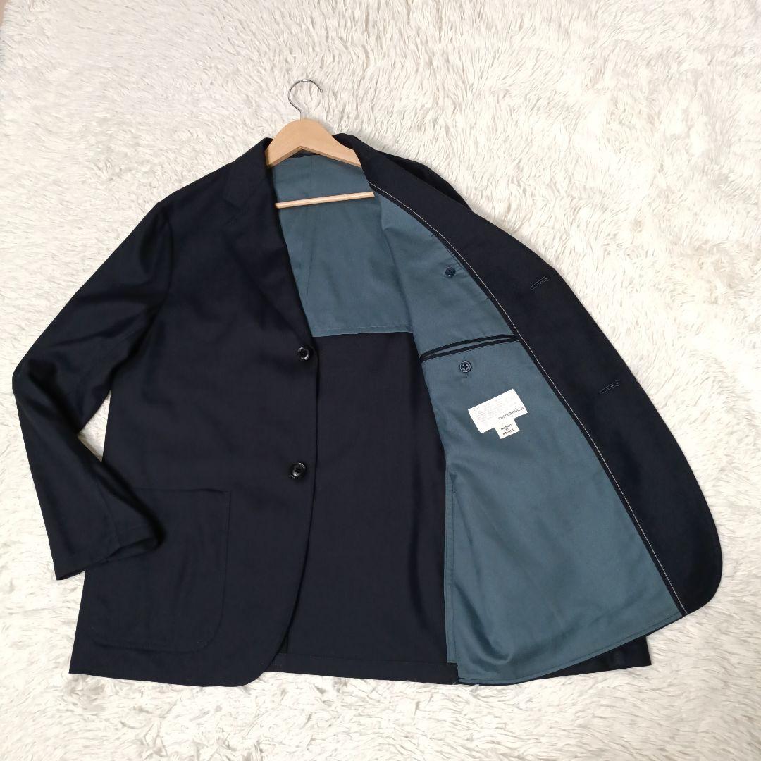 極美品■nanamica オーバサイズ テーラードジャケット ネイビー