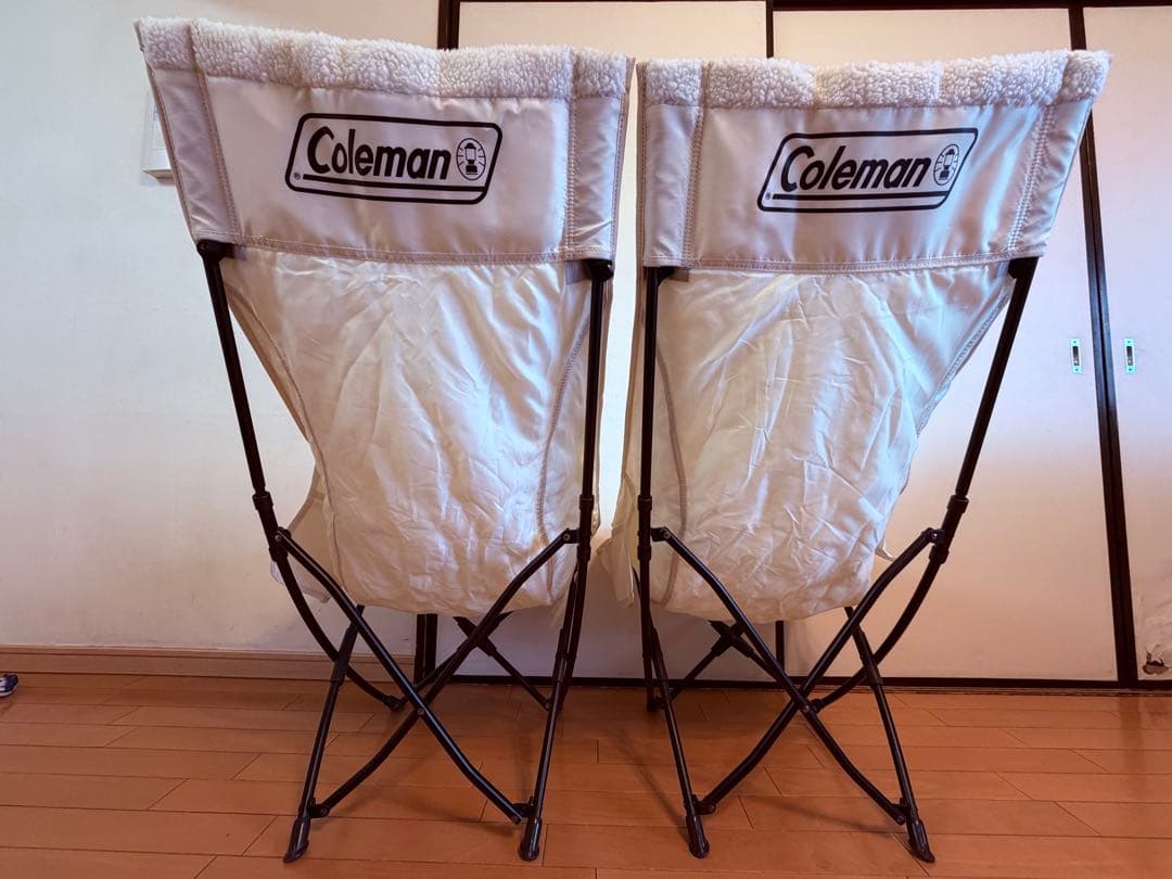 冬キャンプに！コールマンヒーリングチェアNX HB ホワイトボア