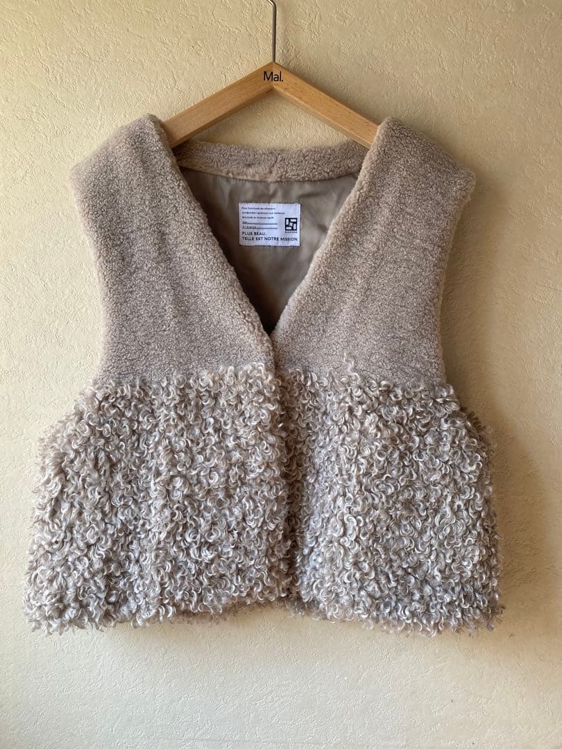 新品✨パシオーネ プードルファー ボアベスト モカ mal. rerereさん