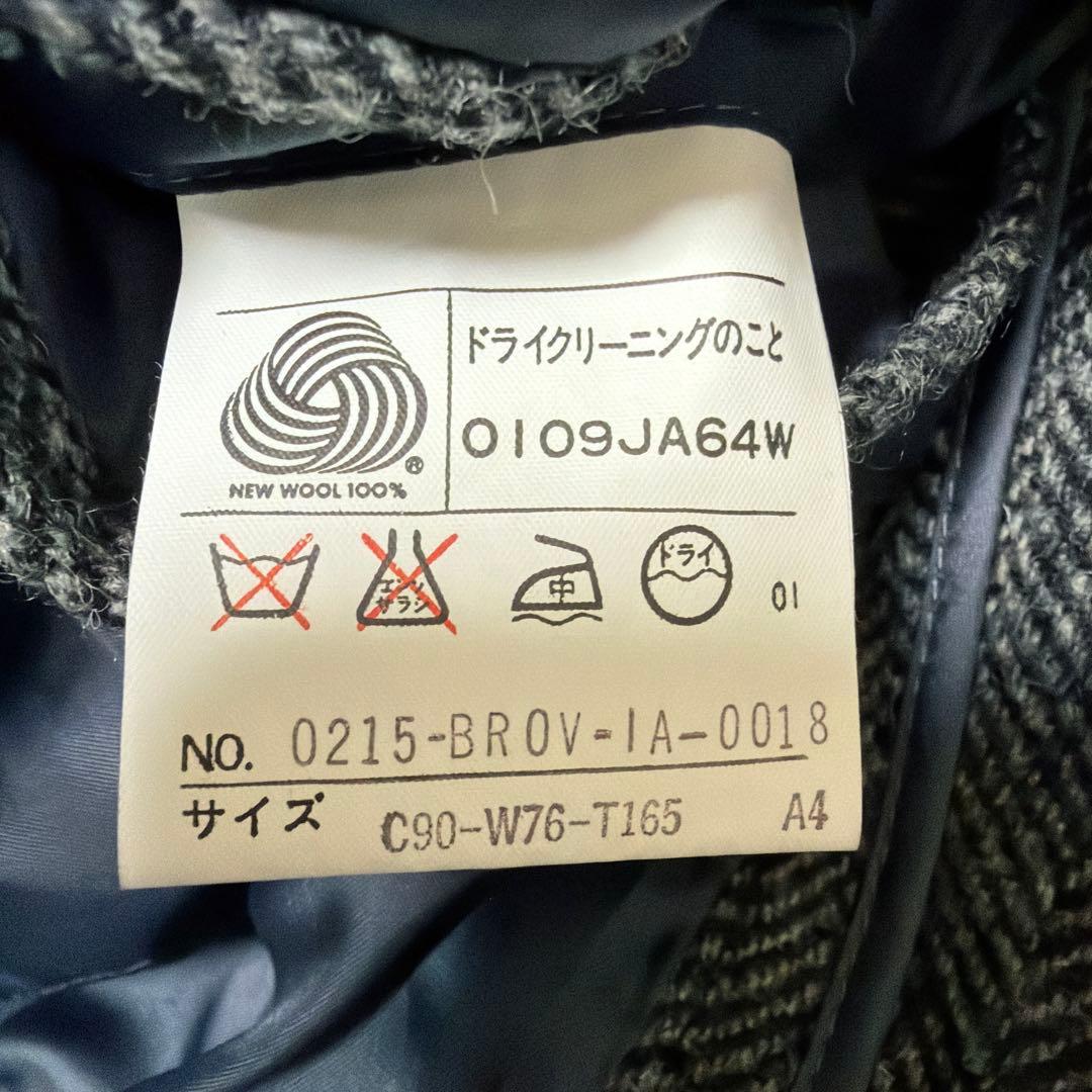 ジェイプレス　テーラードジャケット　ヘリンボーン　Sサイズ　くるみボタン