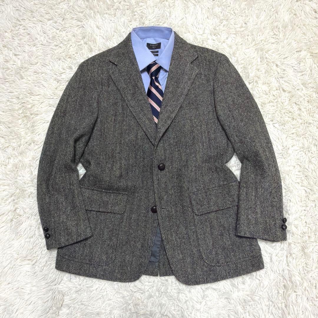 ジェイプレス　テーラードジャケット　ヘリンボーン　Sサイズ　くるみボタン