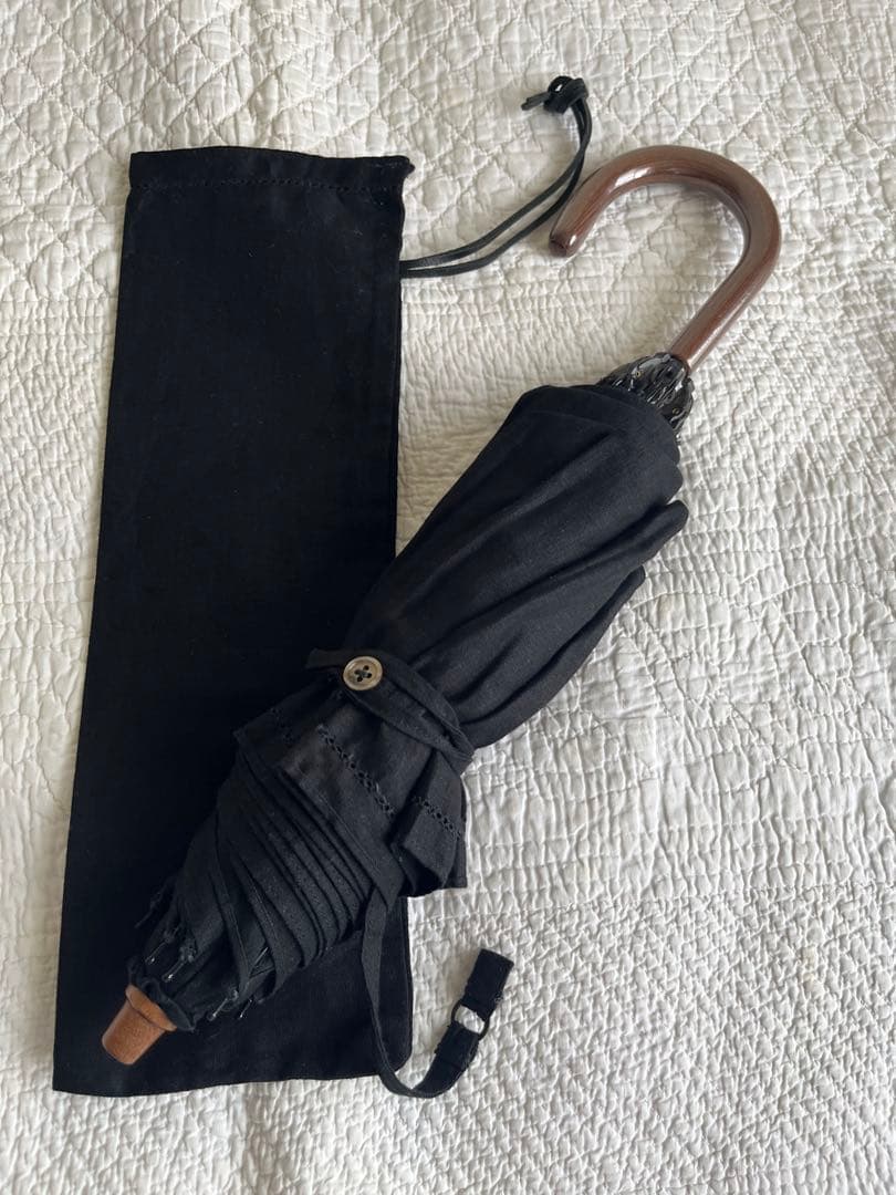 美品　中川政七商店　折りたたみ日傘　黒