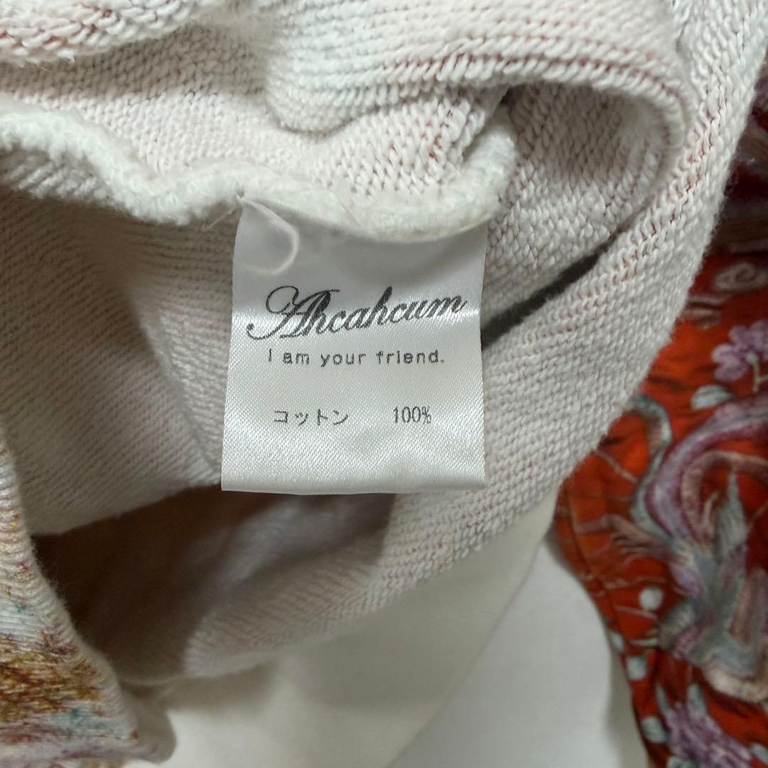 AHCAHCUM あちゃちゅむ　刺繍プリント　BIGパーカー