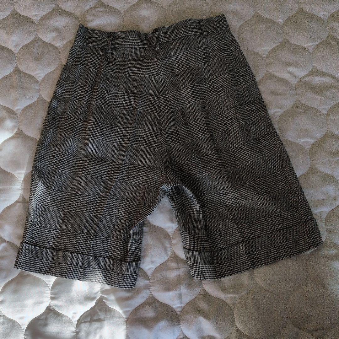 MaxMara チェック柄グレー ハーフパンツ 38 未使用