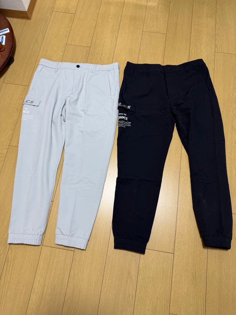 【希少LL】ルコック RIJOUME ジョガーパンツ 2枚セット（黒・グレー）