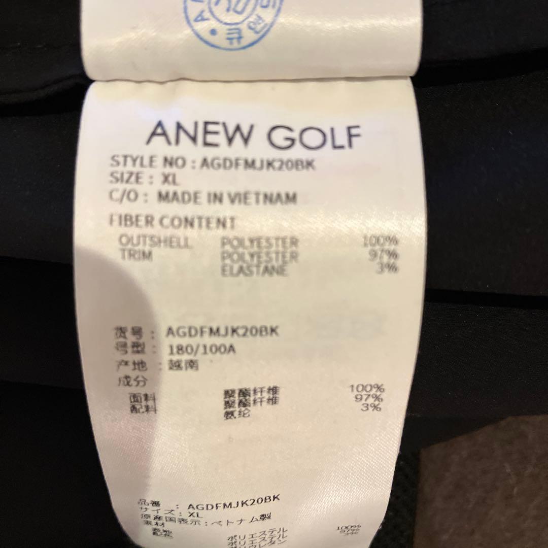 ANEW GOLF ブラックメンズジャケット袖取り外し可能