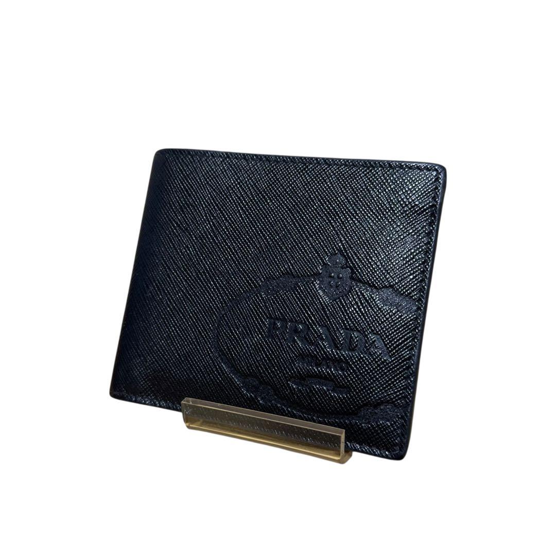✨希少✨美品✨PRADA プラダ　二つ折り財布　2M0513 黒　ブラック