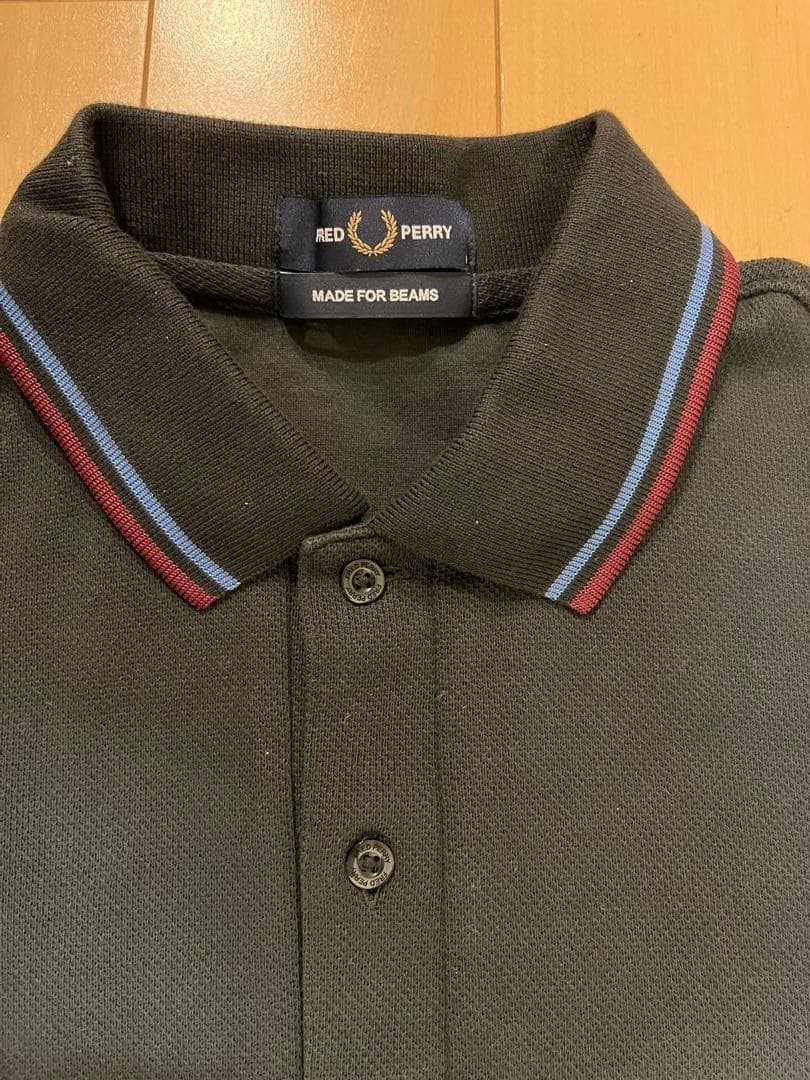 FRED PERRY for BEAMS ピケ スウェット ポロシャツ 別注