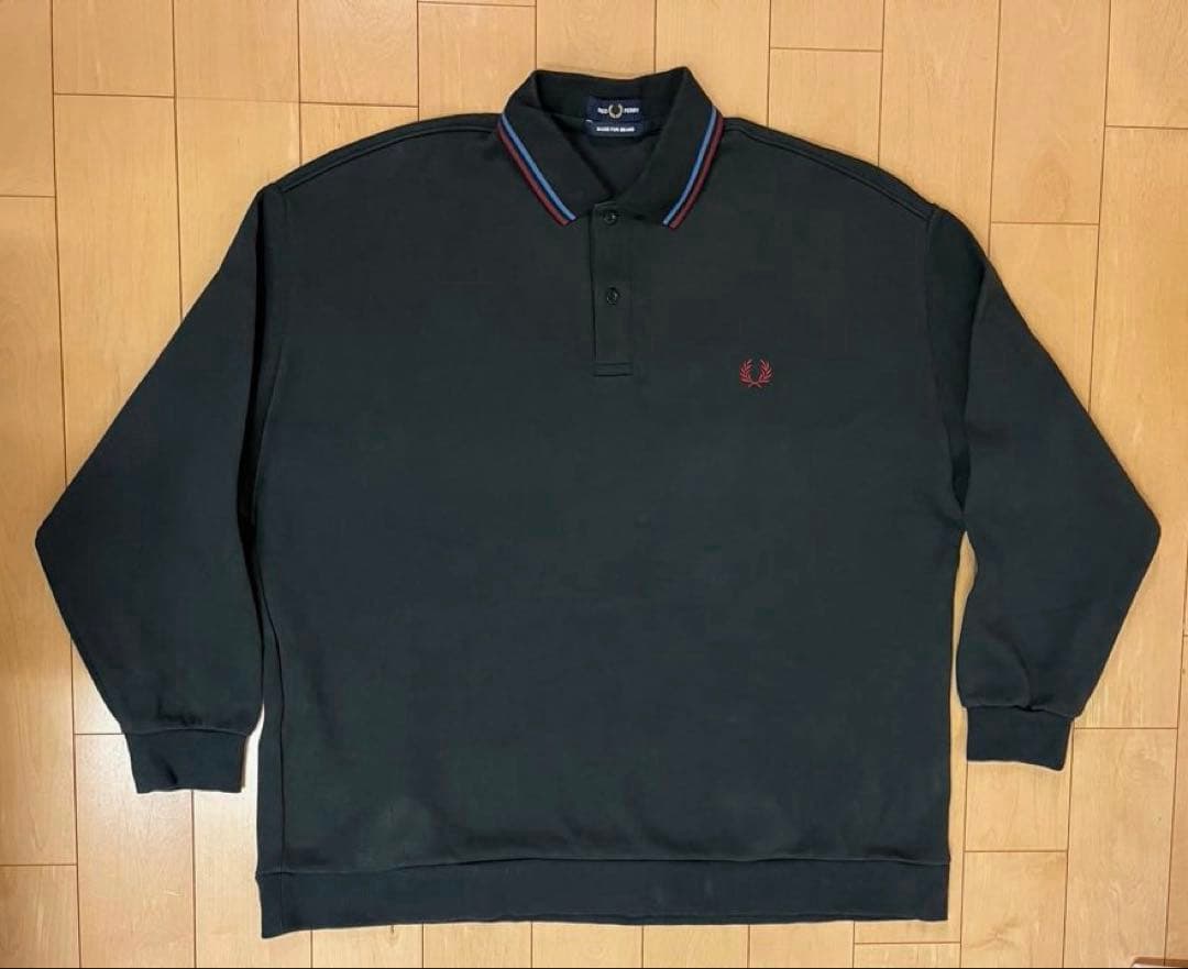 FRED PERRY for BEAMS ピケ スウェット ポロシャツ 別注