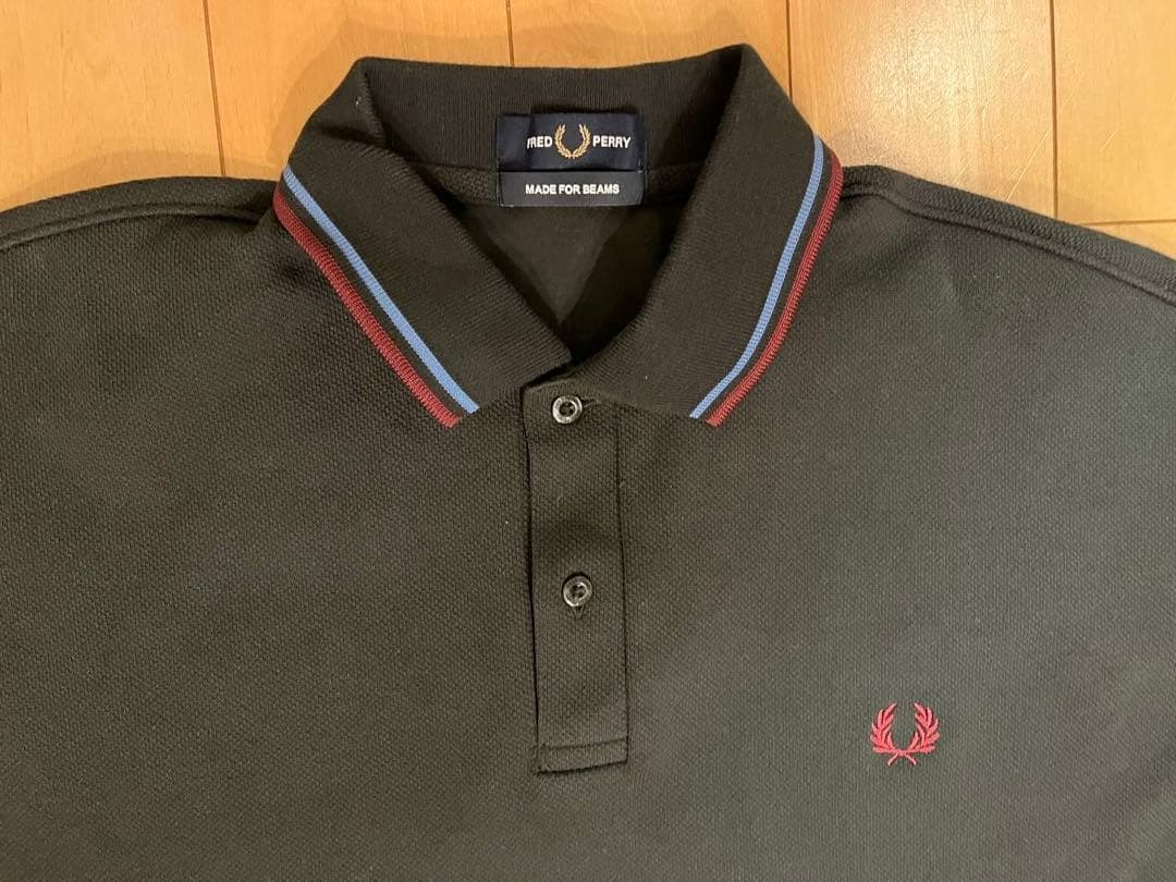 FRED PERRY for BEAMS ピケ スウェット ポロシャツ 別注
