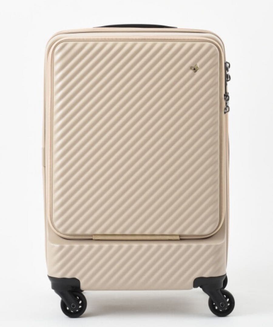 ハントマイン　スーツケース　フロントポケットダリアベージュ　機内持ち込み