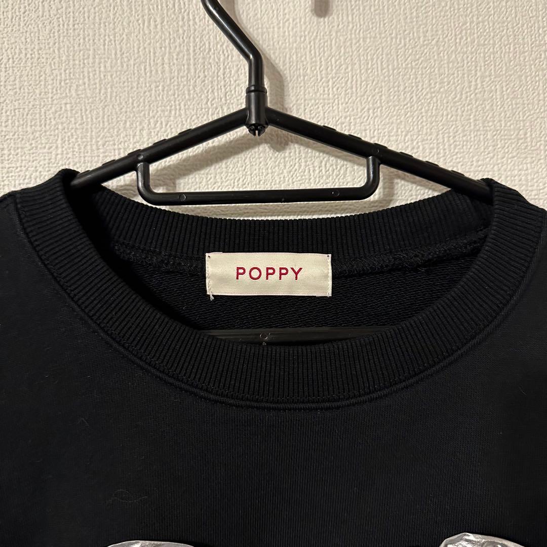 【美品•完売品】POPPY HEART TULLE SWEATSHIRT 黒
