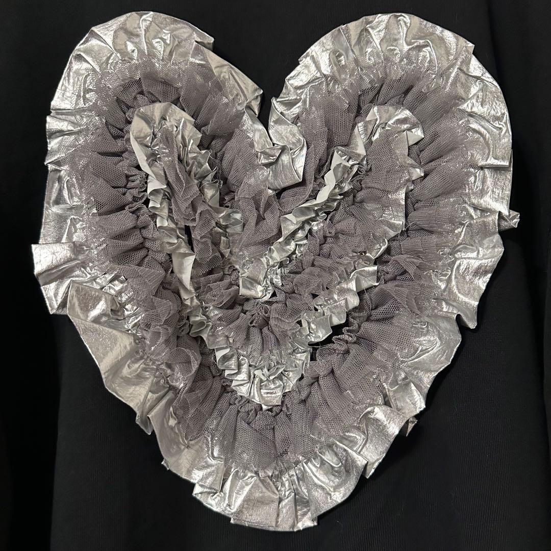 【美品•完売品】POPPY HEART TULLE SWEATSHIRT 黒