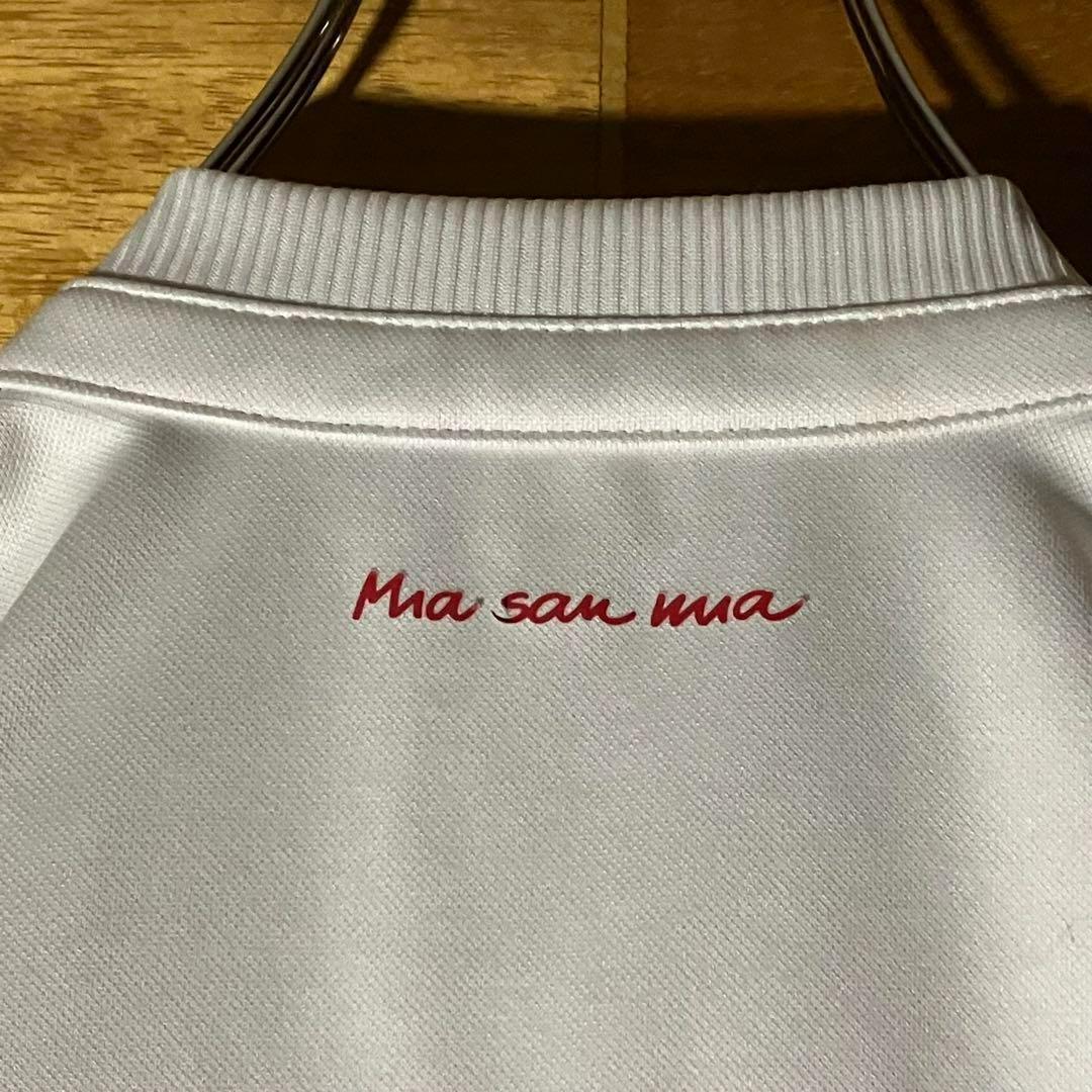 adidas　バイエルン　トラックジャケット　ジャージ　白　赤　刺繍ロゴ