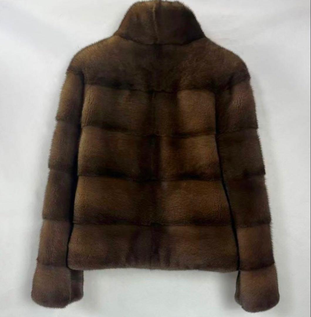 チョコレートブラウンミンク　ショートコート