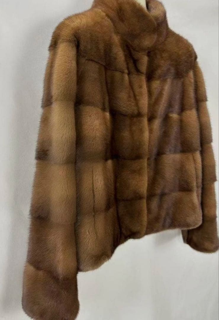 チョコレートブラウンミンク　ショートコート