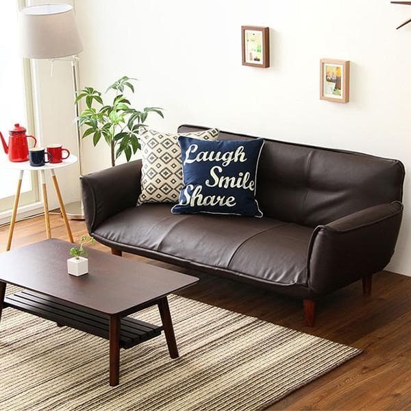 最安値！新品！送料込み！ソファー 3人掛け レザーソファ 【アイボリー】