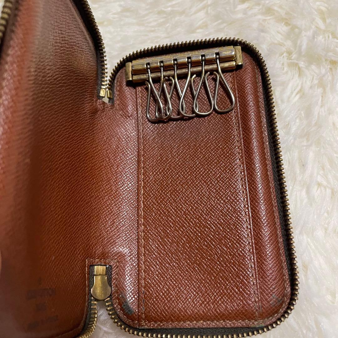 【希少】ルイヴィトン モノグラム ポシェット ラウンドファスナー 6本キーケース