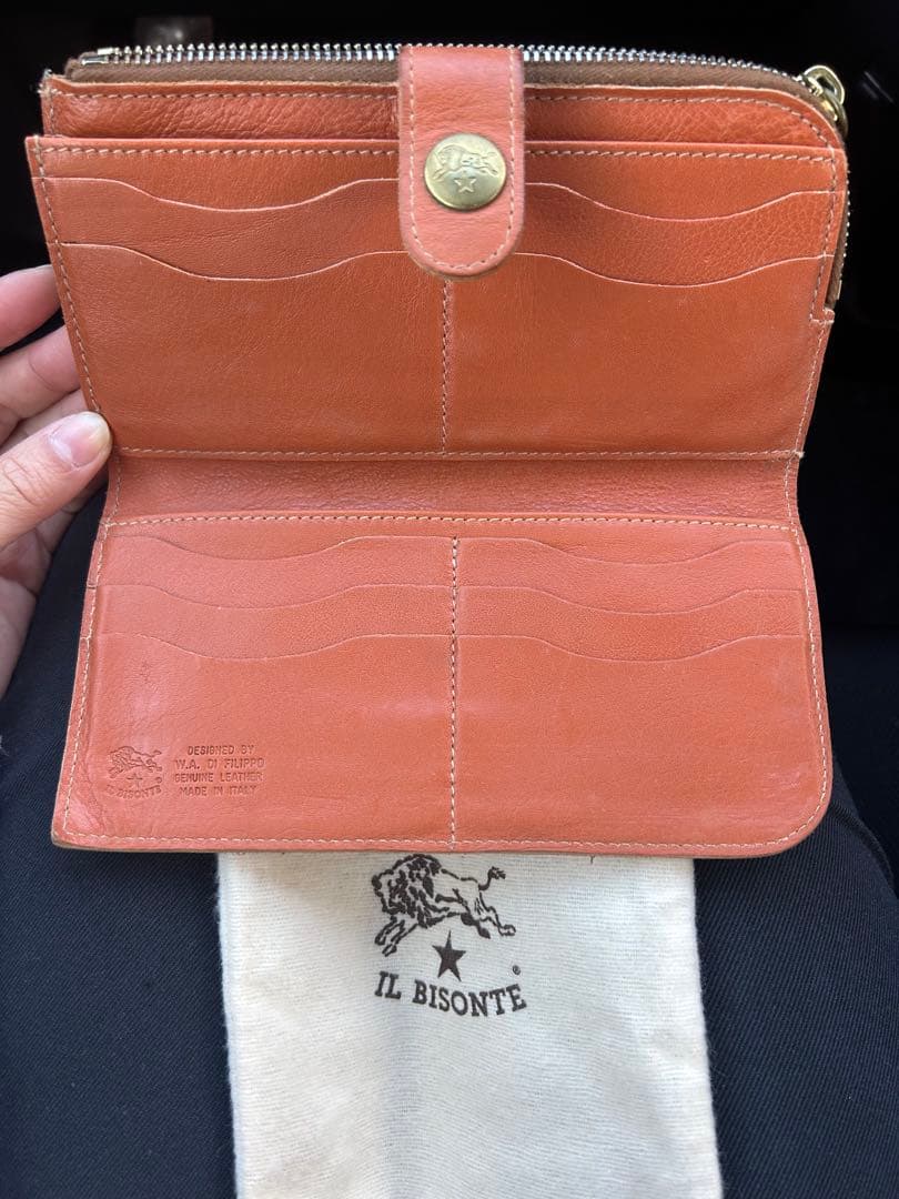 IL BISONTE 長財布 ブラウン 保存袋付き