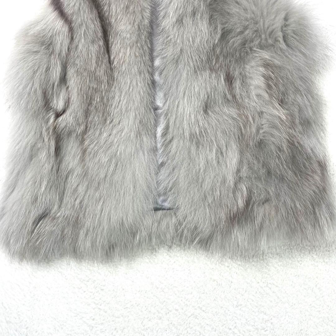 美品✨SUGAR ROSE フォックスファー ベスト ジレ ベージュ フリー
