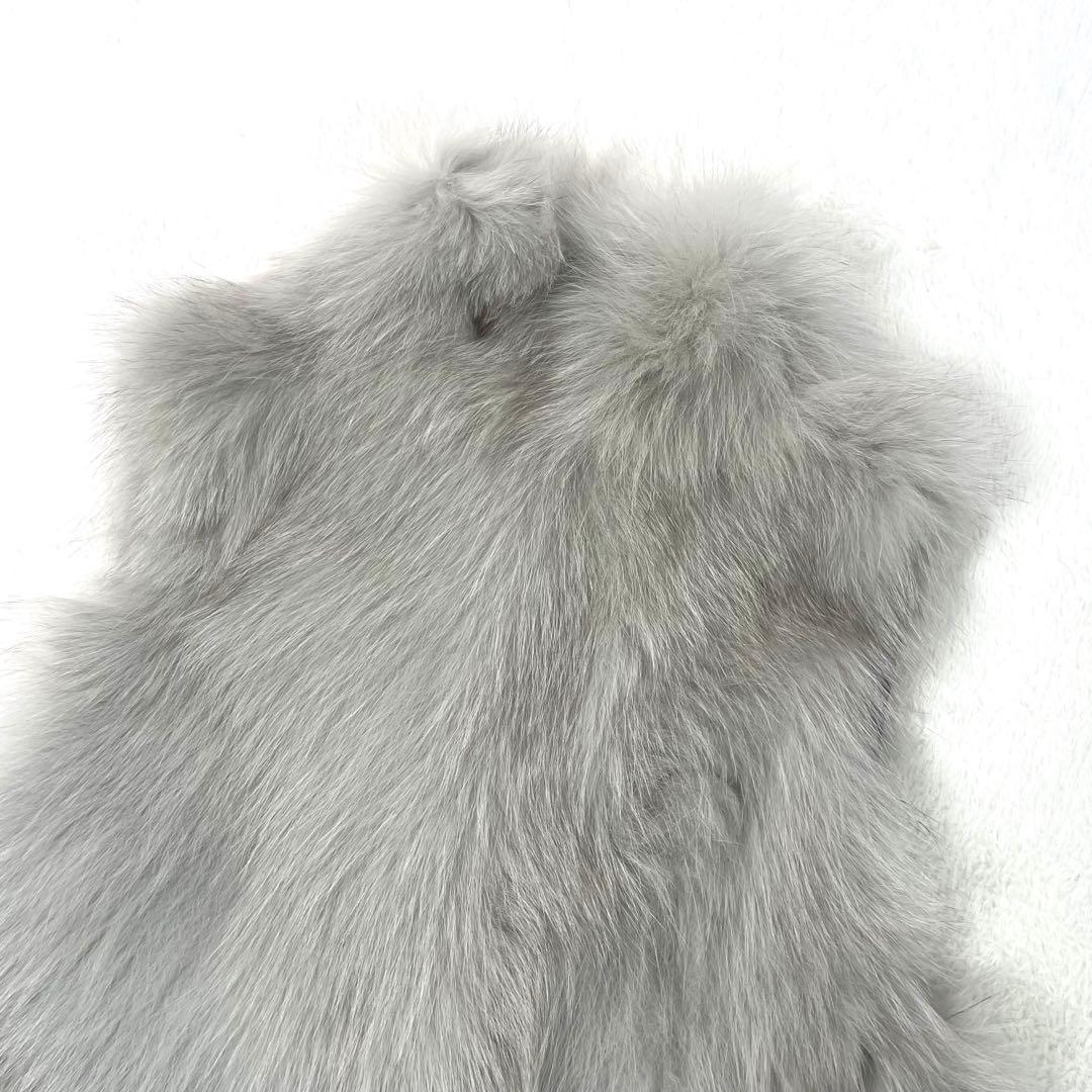 美品✨SUGAR ROSE フォックスファー ベスト ジレ ベージュ フリー