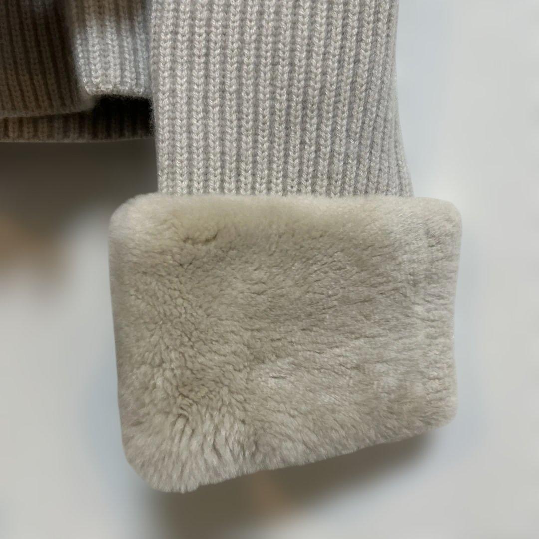 フォクシー　カシミヤ　ニットジャケット　ハミング　カシミヤ　ヌートリア