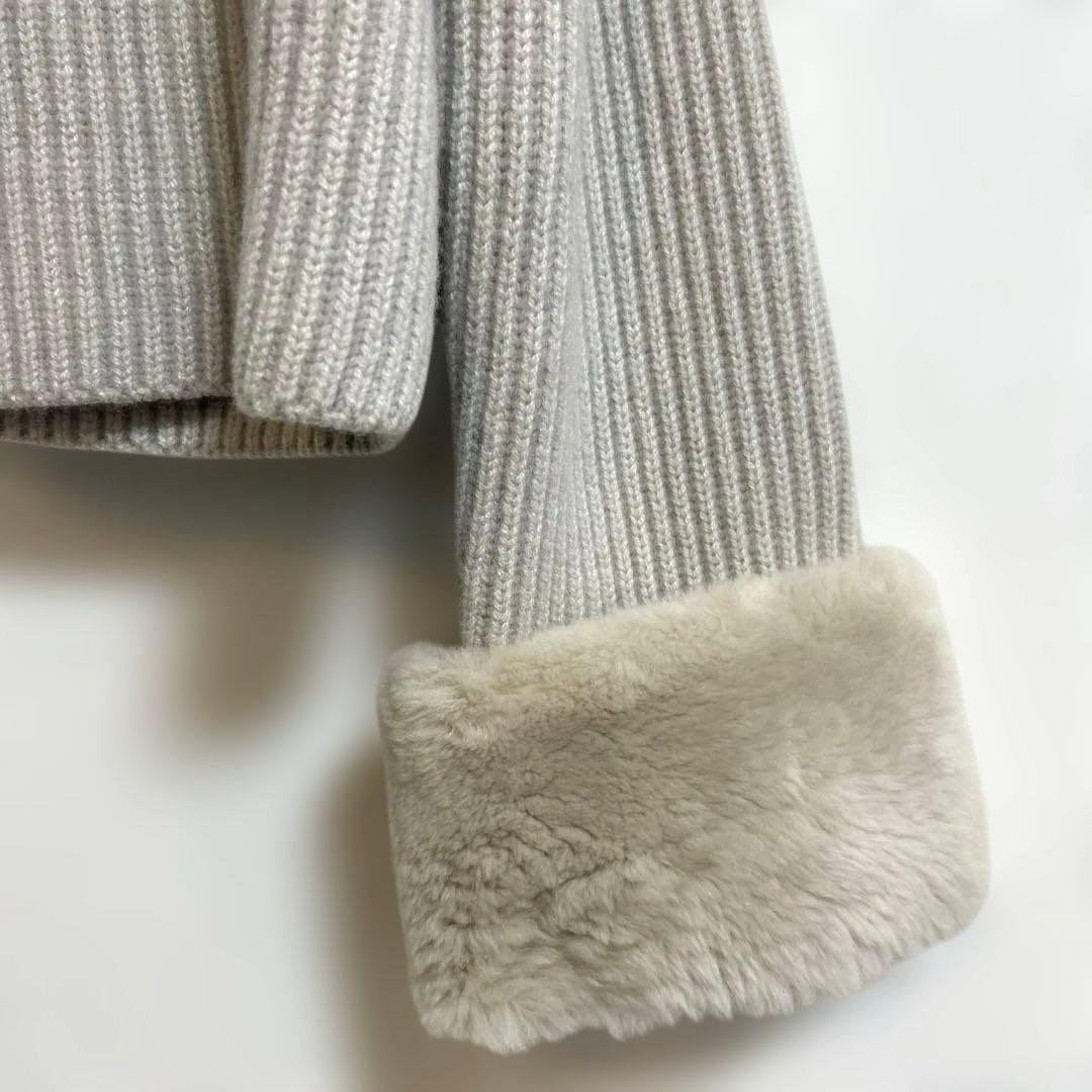 フォクシー　カシミヤ　ニットジャケット　ハミング　カシミヤ　ヌートリア