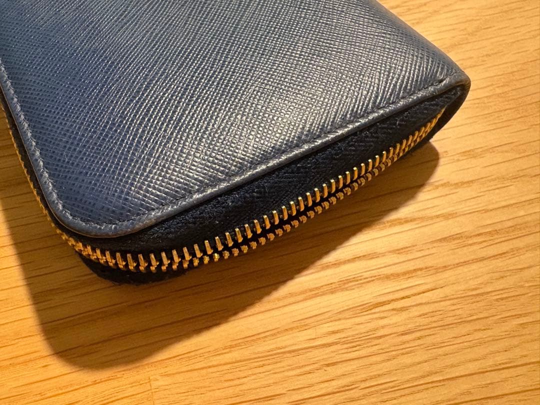 【証明証/箱あり】PRADA プラダ サフィアーノ 長財布 青 ネイビー