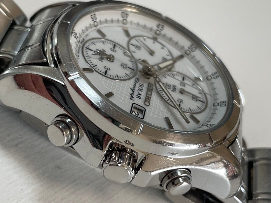 SEIKO ソーラー　クロノグラフ腕時計