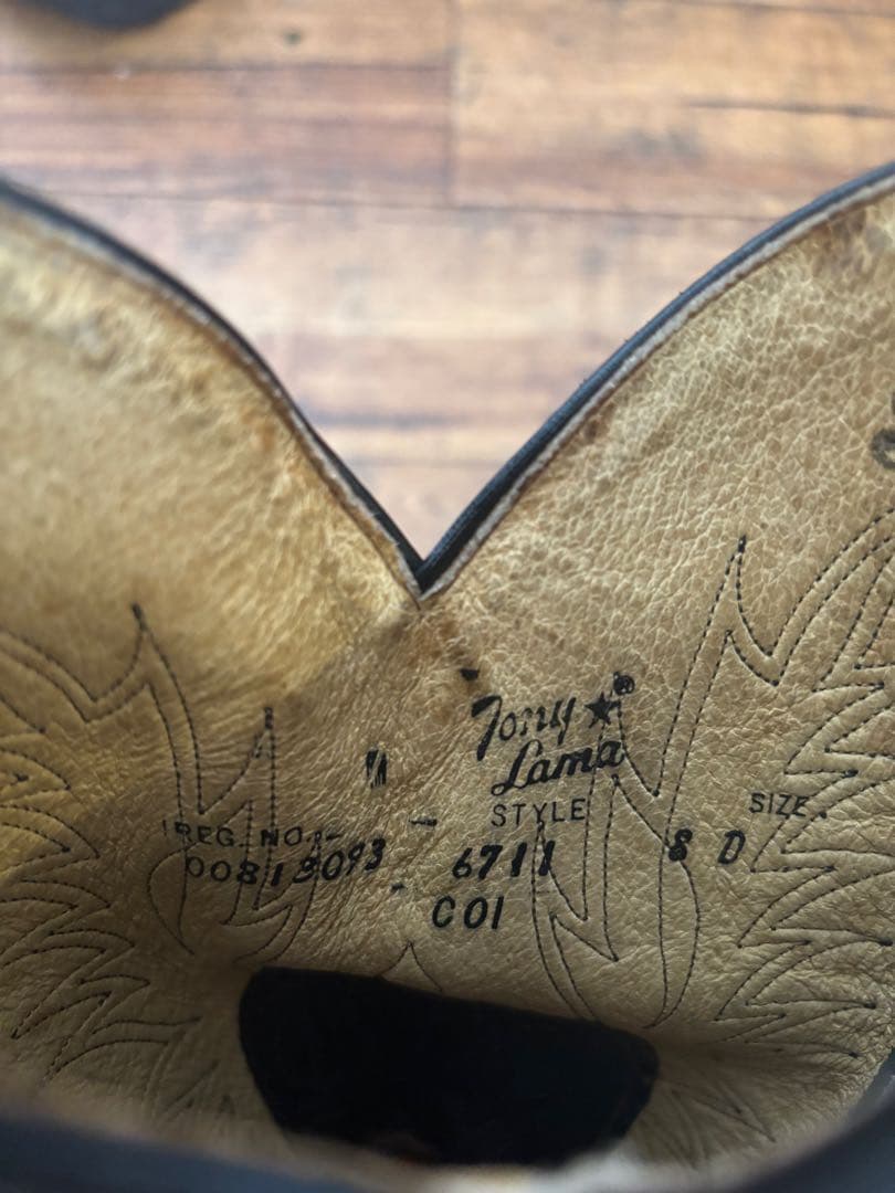 tony lama 80's ヴィンテージ　ウエスタンブーツ 8D 26cm