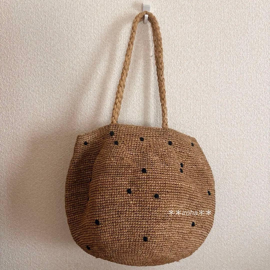 NORO MADRAGUE PLUMETIS POIS M かごバッグ　かぐれ