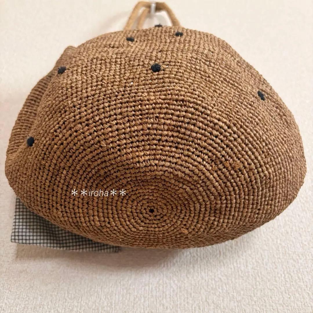 NORO MADRAGUE PLUMETIS POIS M かごバッグ　かぐれ