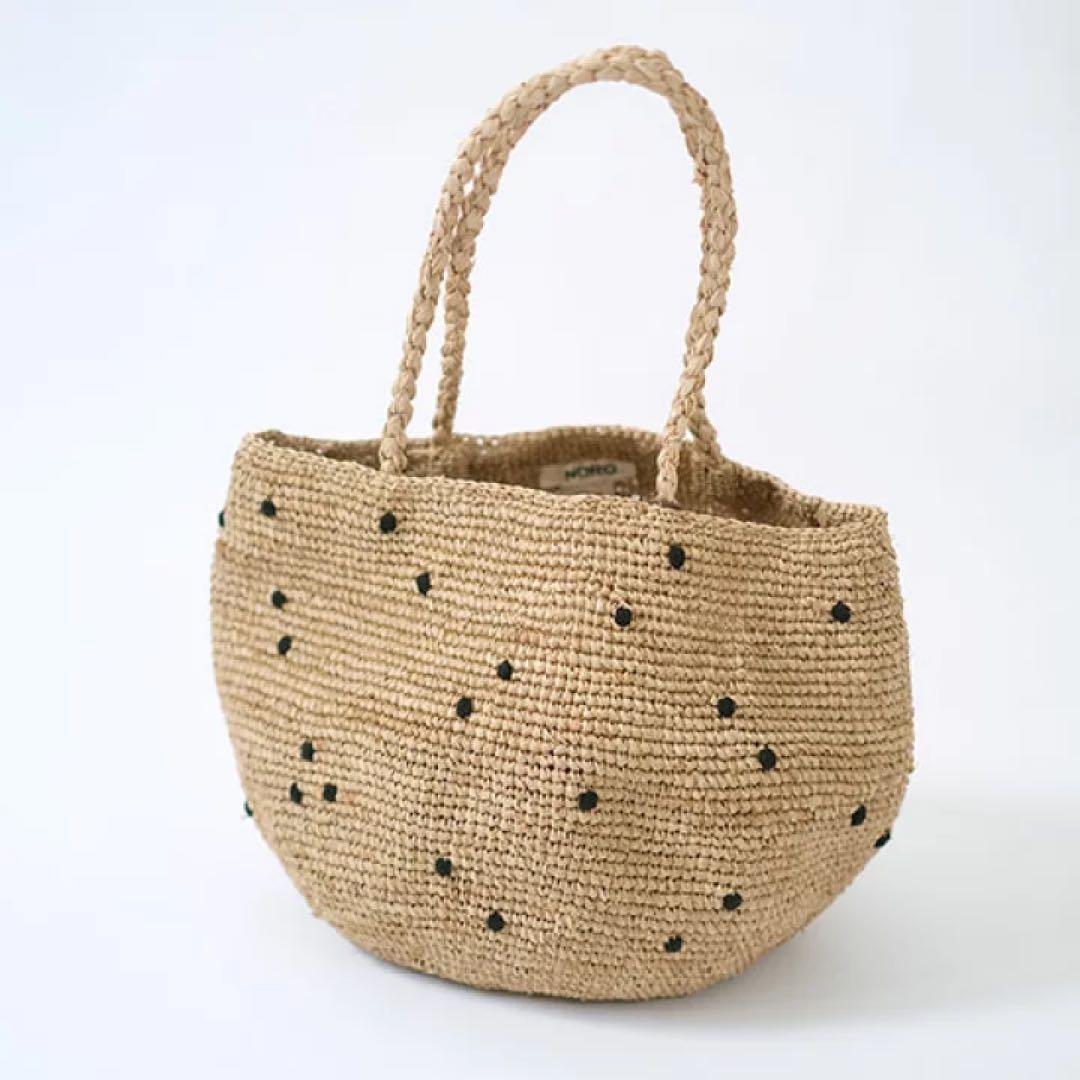 NORO MADRAGUE PLUMETIS POIS M かごバッグ　かぐれ