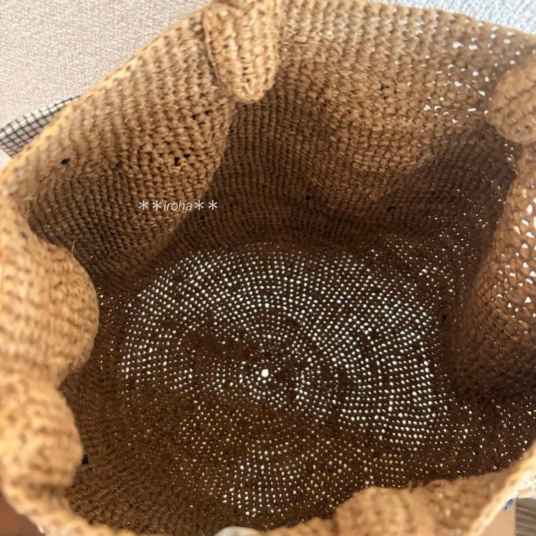 NORO MADRAGUE PLUMETIS POIS M かごバッグ　かぐれ