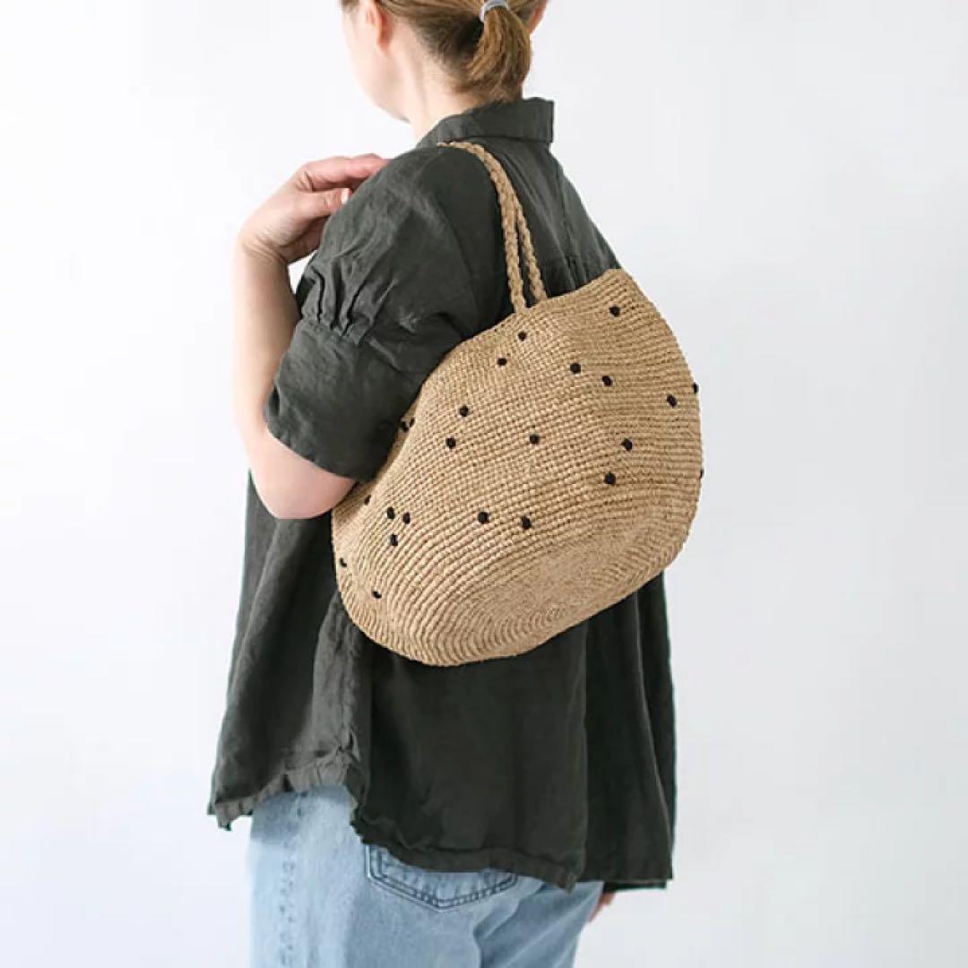 NORO MADRAGUE PLUMETIS POIS M かごバッグ　かぐれ