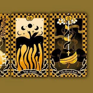 【正規品タロットカード】超レア✨可愛いリンゴのデッキ／限定版ゴールデンアップル