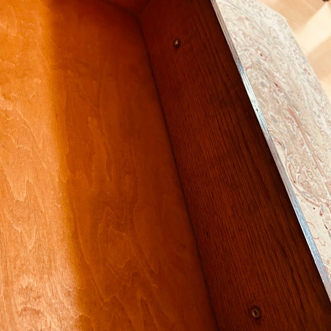 イギリスアンティーク　オーク材　ハイチェスト　6段キャビネット　英国家具